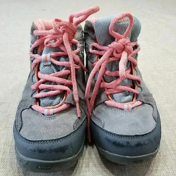 Hi-Tec Suede Lace up Dri Tec Hi Top Kids Snow Boots Size 2 - Picture 2 of 11